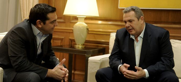Στο Μαξίμου Τσίπρας-Καμμένος -Σε εξέλιξη η συνάντηση