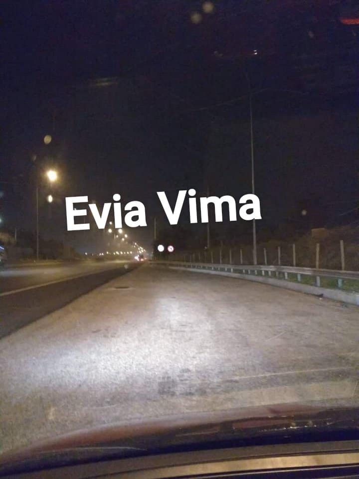 Πυκνή χιονόπτωση στην Εθνική οδό Αθηνών Λαμίας στο ύψος της Μαλακάσας  και στην Εύβοια-ΒΙΝΤΕΟ