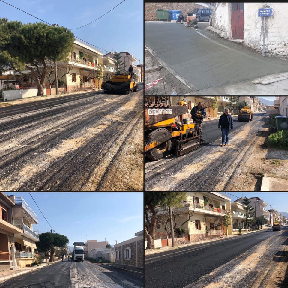 Συνεχίζει τις ασφαλτοστρώσεις στο οδικό δίκτυο του Δήμου ο Ραβιόλος