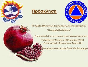 Οι εθελοντές της ΄΄Αμαρυνθία Άρτεμις΄΄ κόβουν την πίτα τους