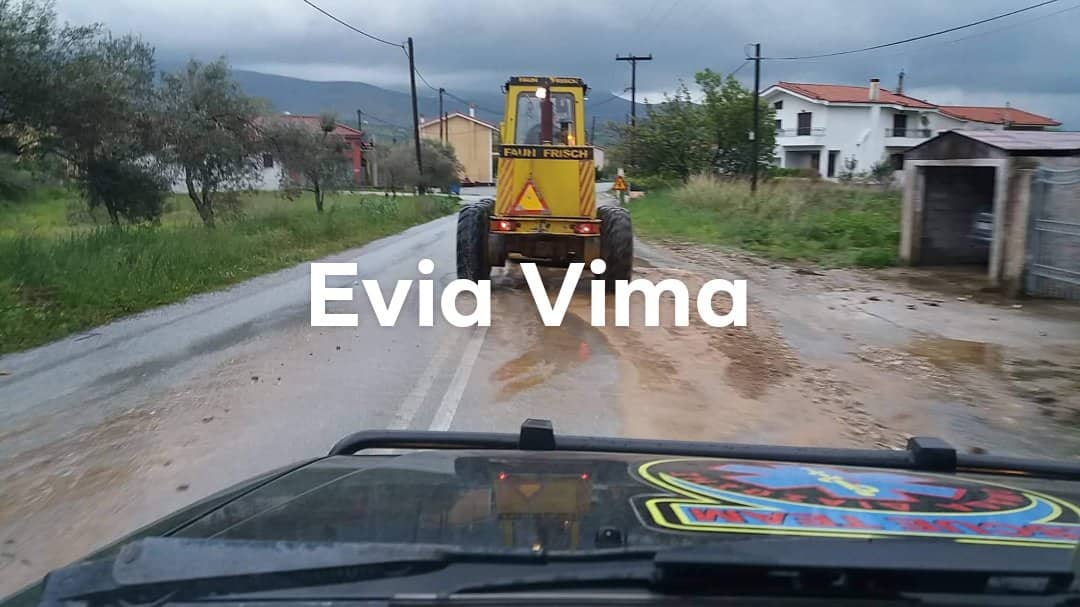 Σοβαρά προβλήματα από την έντονη καταιγίδα στον Οξύλιθο-Στους δρόμους τα μηχανήματα του Δήμου-ΦΩΤΟ