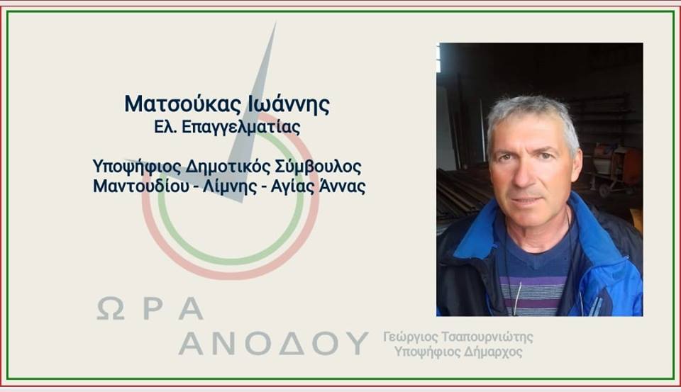 Νέα υποψηφιότητα για τον συνδυασμό “Ώρα Ανόδου” – Γεώργιος Τσαπουρνιώτης