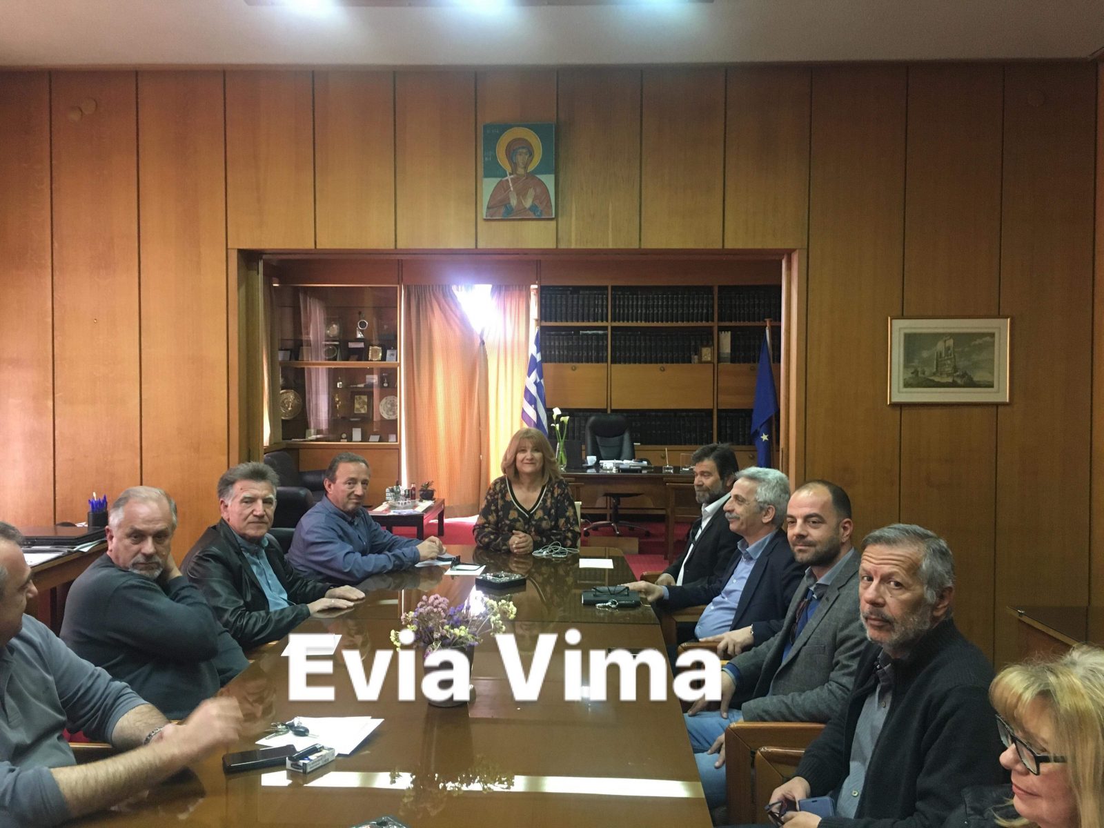 Επίσκεψη του Δημήτρη Αναγνωστακη στο Επιμελητήριο Εύβοιας – ΦΩΤΟ