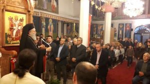 Θεολόγος-Υποδοχή της Παναγίας «Ντινιούς» και Δ΄ Χαιρετισμοί από τον Μητροπολίτη Χαλκίδος