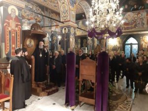 Ο Μητροπολίτης Χαλκίδος στον Άγιο Νικόλαο Ψαχνών για την Ακολουθία του Νυμφίου