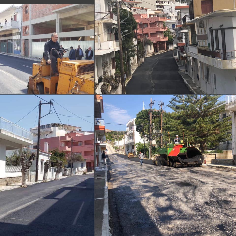 Επάνω στο μηχάνημα του Δήμου ο Ραβιόλος-Συνεχίζει τα έργα στο Μαρμάρι-ΦΩΤΟ