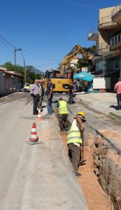 Επίσκεψη Δημάρχου Χρήστου Παγώνη στο έργο αντιπλημμυρικής προστασίας