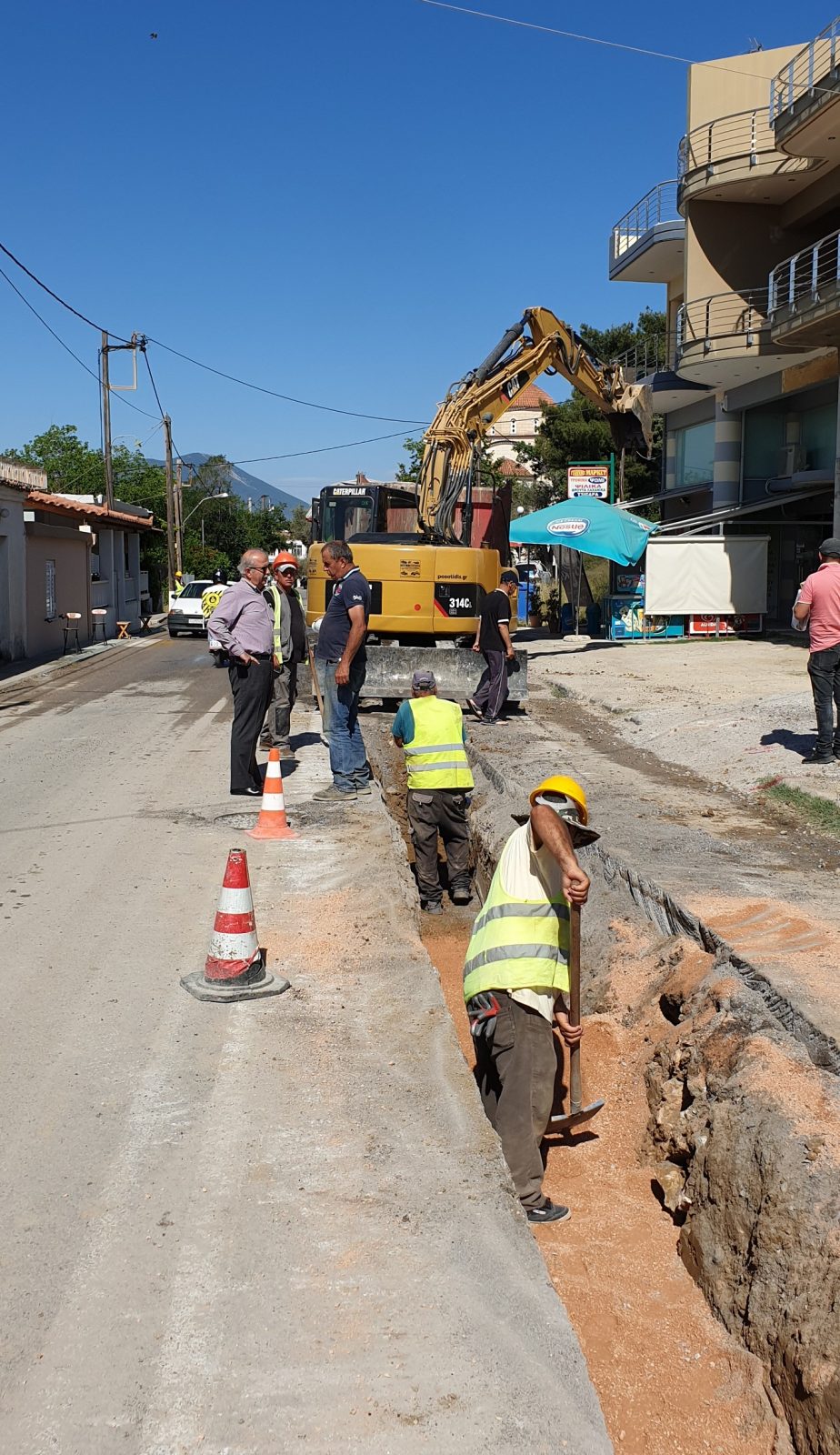Επίσκεψη Δημάρχου Χρήστου Παγώνη στο έργο αντιπλημμυρικής προστασίας