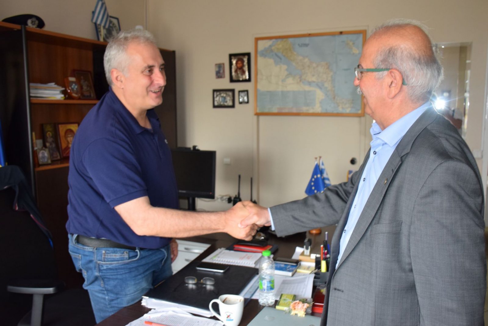 Επίσκεψη  Χρήστου Παγώνη στην Αστυνομική Διεύθυνση Εύβοιας