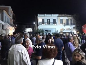 Μήνυμα νίκης από τον Θανάση Μπουραντά στην προεκλογική ομιλία στο Αλιβέρι-Φωτορεπορτάζ