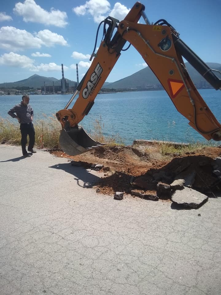 Τι κι αν είναι προεκλογική περίοδος, ο Δ.Κύμης Αλιβερίου συνεχίζει τα έργα-ΦΩΤΟ