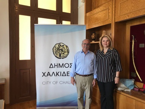 Με το Χρήστο Παγώνη, συναντήθηκε η νέα Δήμαρχος Δήμου Χαλκιδέων, Έλενα Βάκα