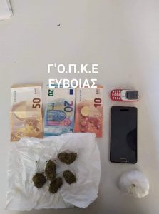Από αστυνομικούς της Γ’ Ο.Π.Κ.Ε. Ευβοίας, συνελήφθη αλλοδαπός για διακίνηση ναρκωτικών