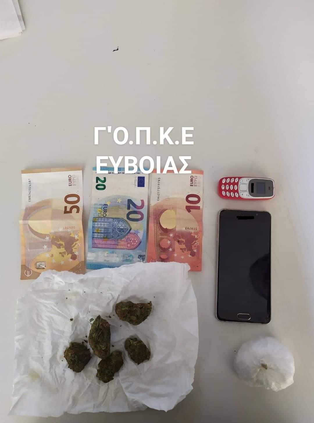 Από αστυνομικούς της Γ’ Ο.Π.Κ.Ε. Ευβοίας, συνελήφθη αλλοδαπός για διακίνηση ναρκωτικών