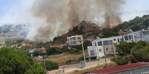 Υπό έλεγχο η φωτιά στο Λαγονήσι -Προσήχθη ένα άτομο, είχε εγκαύματα στα χέρια