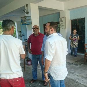 Συνεχίζει τις περιοδείες του σε Αχλάδι και Αγία Άννα ο Χατζηγιαννάκης