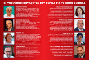 Απόψε η παρουσίαση του ψηφοδελτίου του Σύριζα Εύβοιας