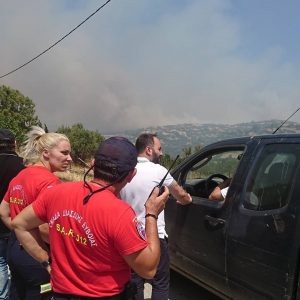 Από εχθές το απόγευμα ο Μίλτος Χατζηγιαννάκης  παρόν στις φωτιές στην Εύβοια