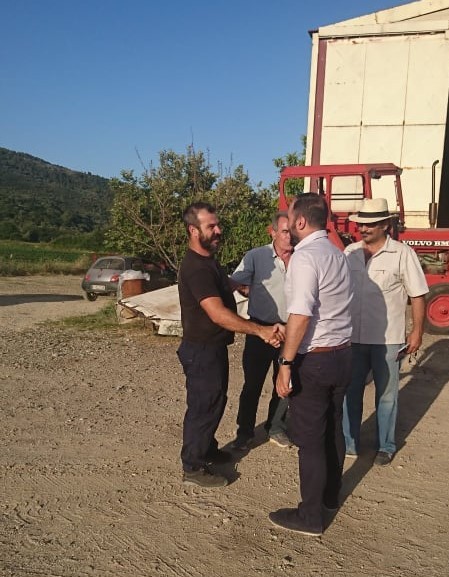 Μίλτος Χατζηγιαννάκης-Επίσκεψη σε Σπαθάρι, Μετόχι, κάμπο Μαντουδίου και Μαντούδι