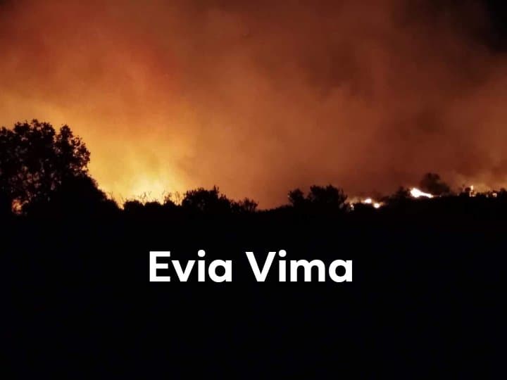 Καίγεται ο τόπος στο Δήμο Κύμης Αλιβερίου-Φωτιά και στο Λοφίσκο Αυλωναρίου