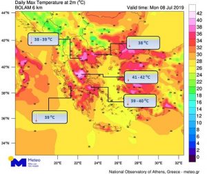 Κύμα καύσωνα με κορύφωση την Τετάρτη 10/7