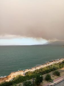 Χωρίς ήλιο σήμερα από τη Δίρφυ μέχρι τη Χαλκίδα-Πνίγεται όλη η περιοχή από τους καπνούς
