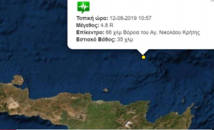 Κουνήθηκε πάλι η Κρήτη σε ρυθμούς ρίχτερ
