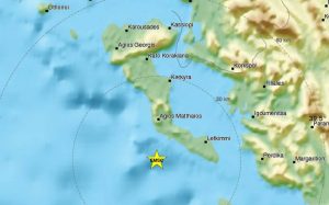 Σεισμός στην Κέρκυρα- Eπίκεντρο 30 χλμ. νότια του νησιού