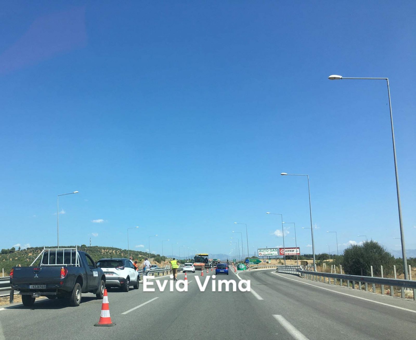 Έργα οδοποιΐας από Σχηματάρι  προς Χαλκίδα