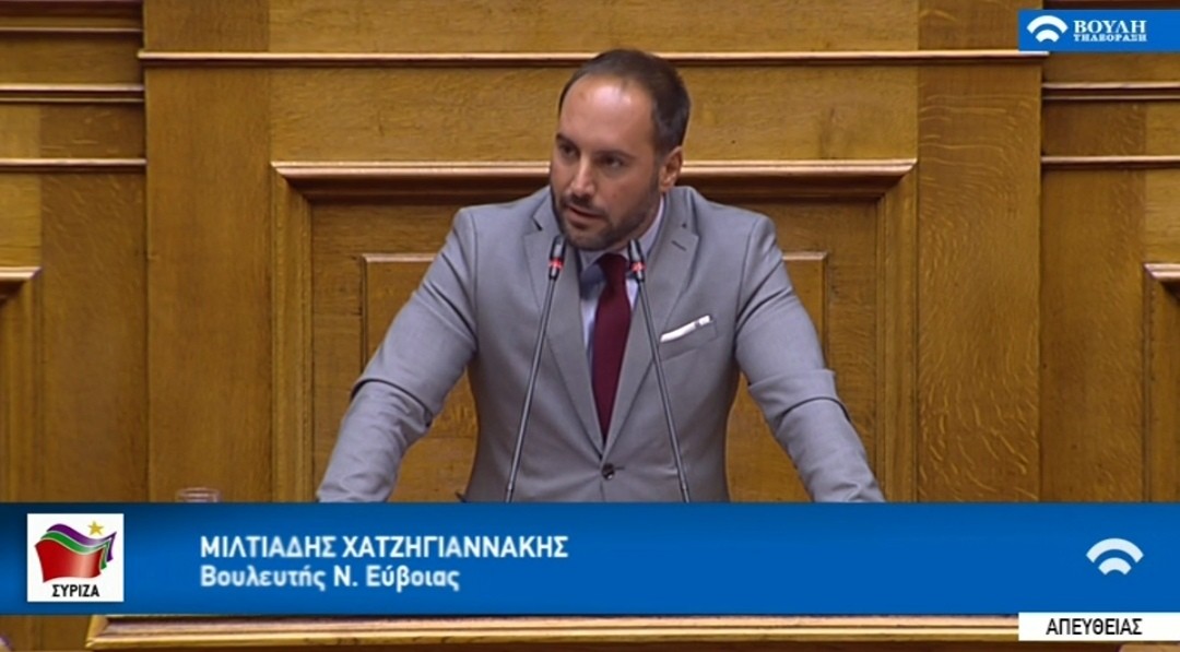 Ομιλία Μίλτου Χατζηγιαννάκη στη Βουλή