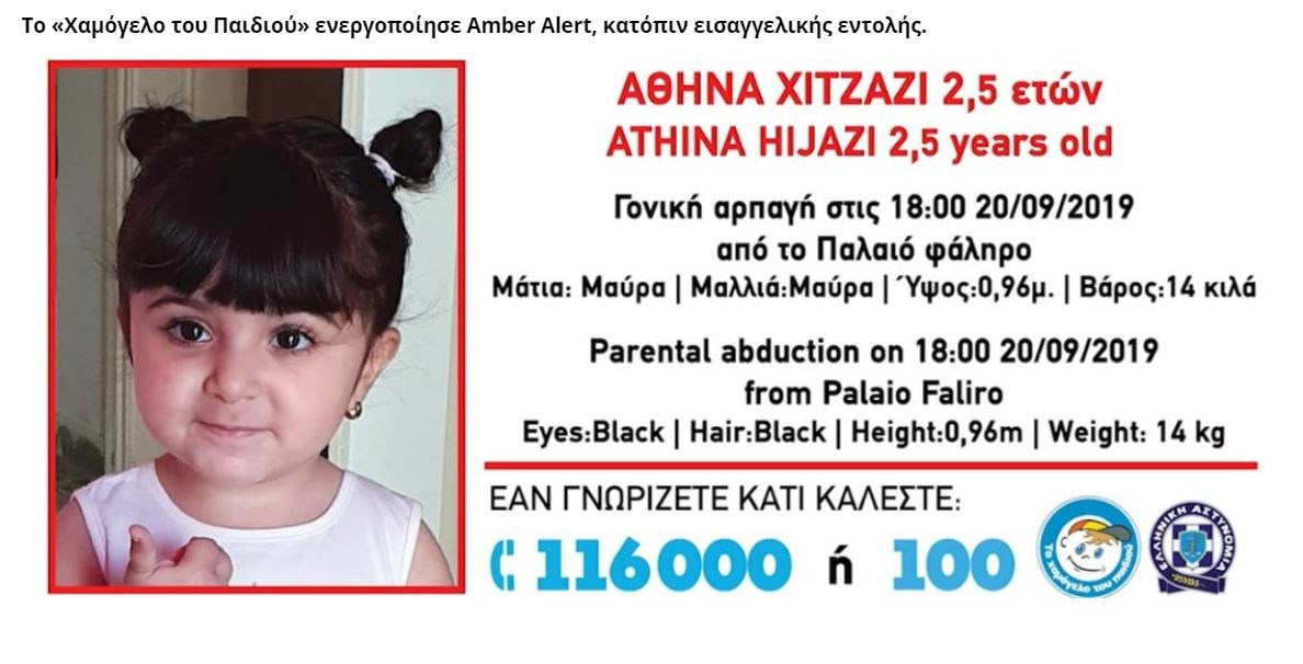 Θρίλερ με την αρπαγή της ανήλικης Αθηνάς από το Παλαιό Φάληρο