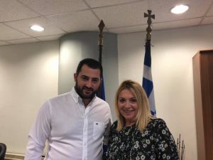 Συνάντηση Φάνη Σπανού με την αντιπεριφερειάρχη Βοιωτίας