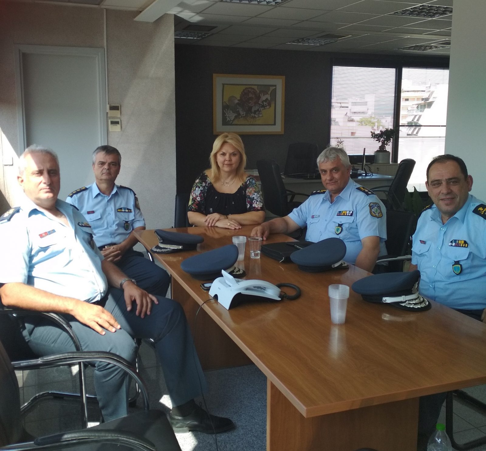 Εκπρόσωποι της Περιφερειακής Αστυνομικής Διεύθυνσης στη Δήμαρχο Χαλκιδέων