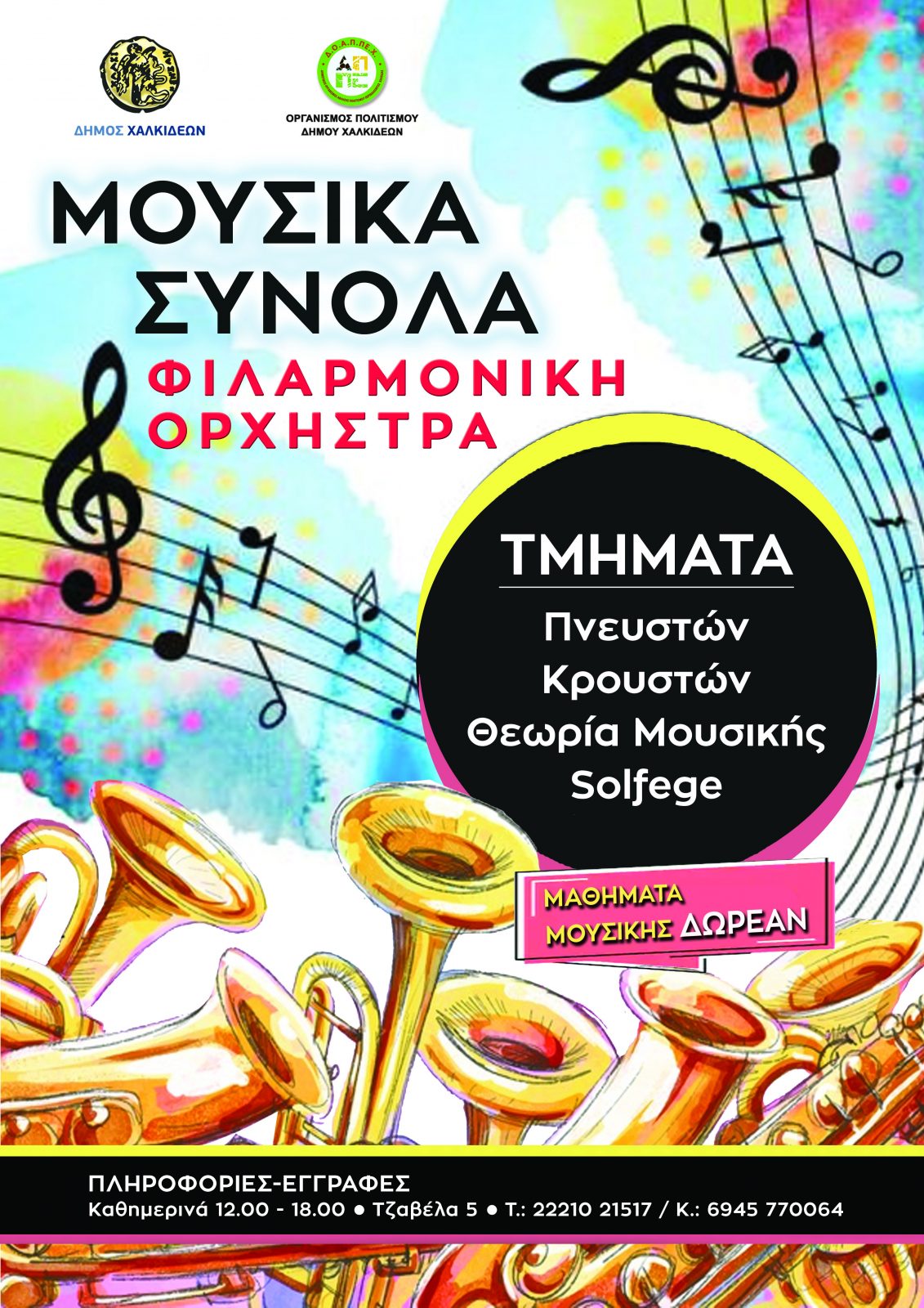 Μαθήματα μουσικής από τη Δημοτική Φιλαρμονική Ορχήστρα Χαλκίδας