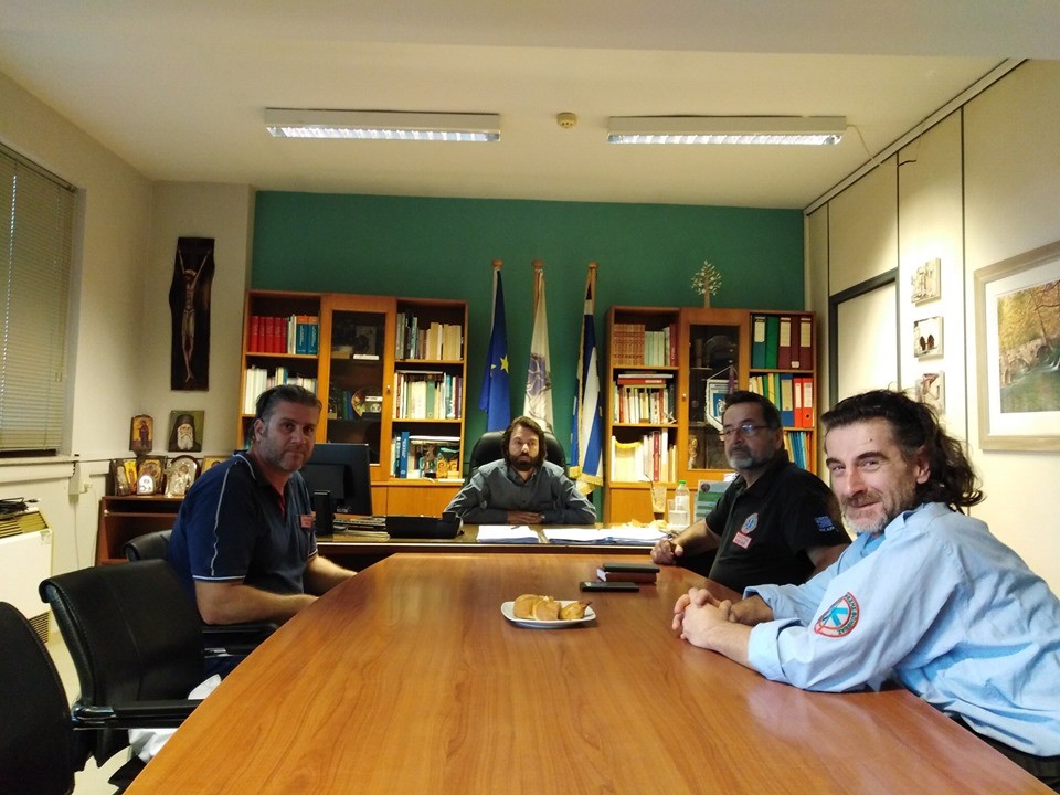 Συνάντηση του Δημάρχου Λεβαδέων με τον προϊστάμενο του ΕΚΑΒ, Νικόλαο Κόκκο