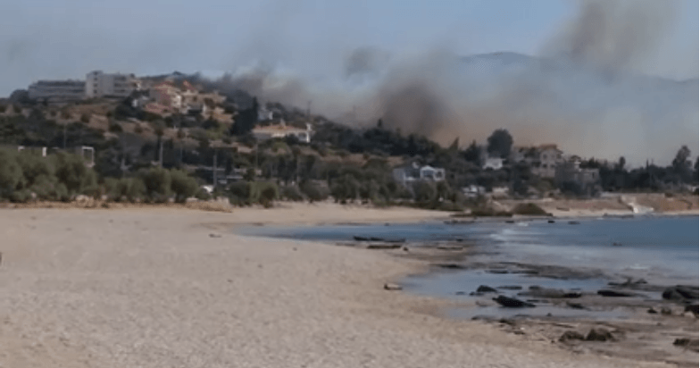 Φωτιά στο Λαγονήσι κοντά σε σπίτια -Δόθηκε εντολή εκκένωσης