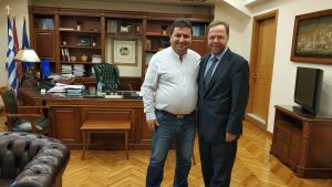 Συνάντηση Τσαπουρνιώτη με τον πρόεδρο του Ταμείου Παρακαταθηκών και Δανείων