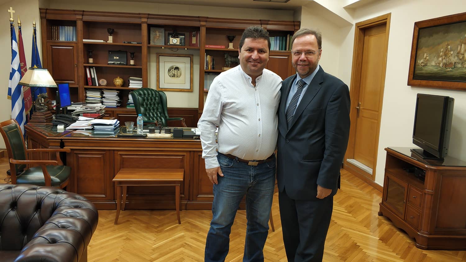 Συνάντηση Τσαπουρνιώτη με τον πρόεδρο του Ταμείου Παρακαταθηκών και Δανείων