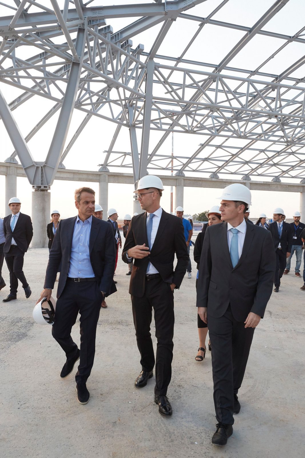 Επίσκεψη Μητσοτάκη στα έργα επέκτασης του αεροδρομίου «Μακεδονία» της Θεσσαλονίκης