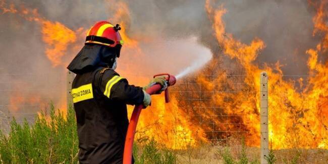 Εύβοια: Φωτιά στον κάμπο του Δύστου