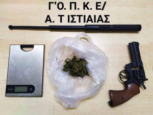 Συνελήφθη 39χρονος σε περιοχή της Ιστιαίας Ευβοίας,για παραβάσεις νομοθεσίας περί ναρκωτικών και όπλων