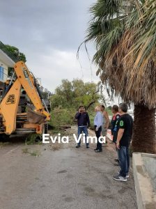 Η κακοκαιρία χτύπησε και την Αμάρυνθο – Στους δρόμους ο δήμαρχος με τα συνεργεία-ΦΩΤΟ