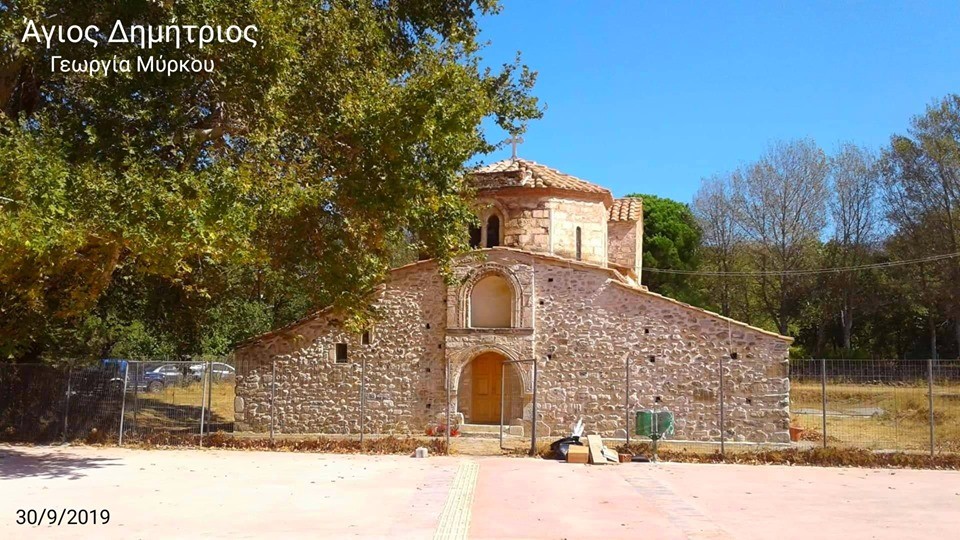 Aναβάθμιση χώρου στο προαύλιο χώρο του Ι.Ν. του Αγίου Δημητρίου στο Αυλωνάρι (ΦΩΤΟ)