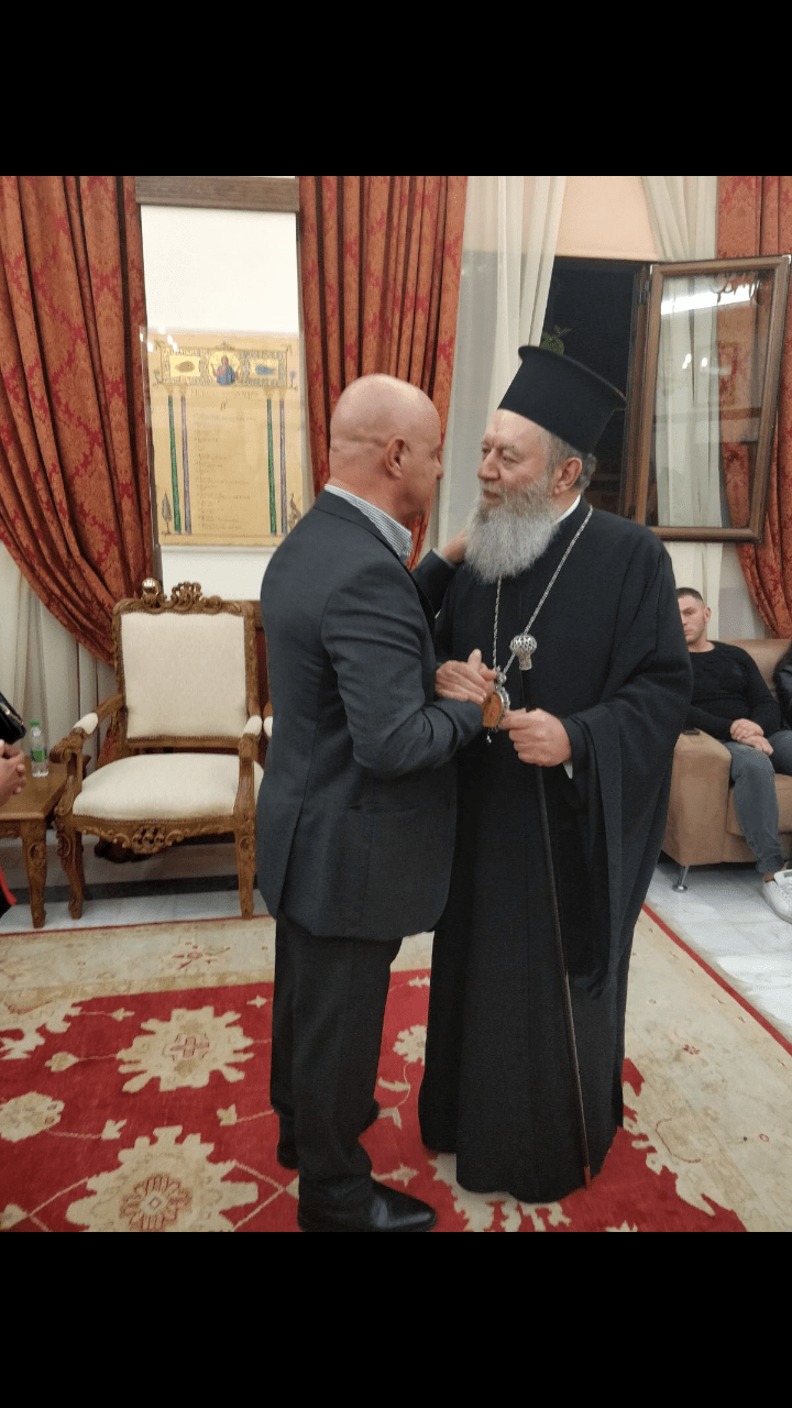 Στα ονομαστήρια του Σεβασμιότατου Μητροπολίτη Χαλκίδος κ.κ. Χρυσοστόμου ο Βασίλης Καθαροσπόρης