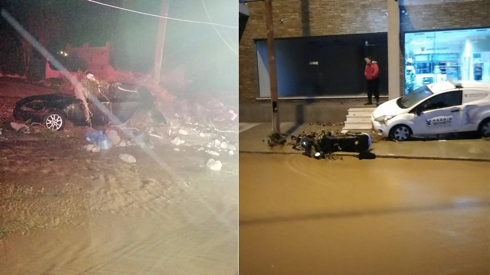 Κακοκαιρία Γηρυόνης: Μεγάλες καταστροφές σε Κινέτα και Κατερίνη – Κλειστή η εθνική οδός Αθηνών-Κορίνθου