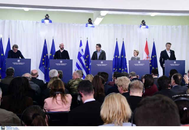 Μητσοτάκης: «Ασύμμετρη απειλή στα ανατολικά σύνορα της Ελλάδας» – Πρόεδρος Κομισιόν: «Οικονομική υποστήριξη 700 εκατομμυρίων στην Ελλάδα»