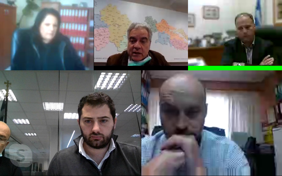 Tηλεδιάσκεψη του Περιφερειάρχη Στερεάς Ελλάδας  με θεσμικούς φορείς για τον κορωνοϊό