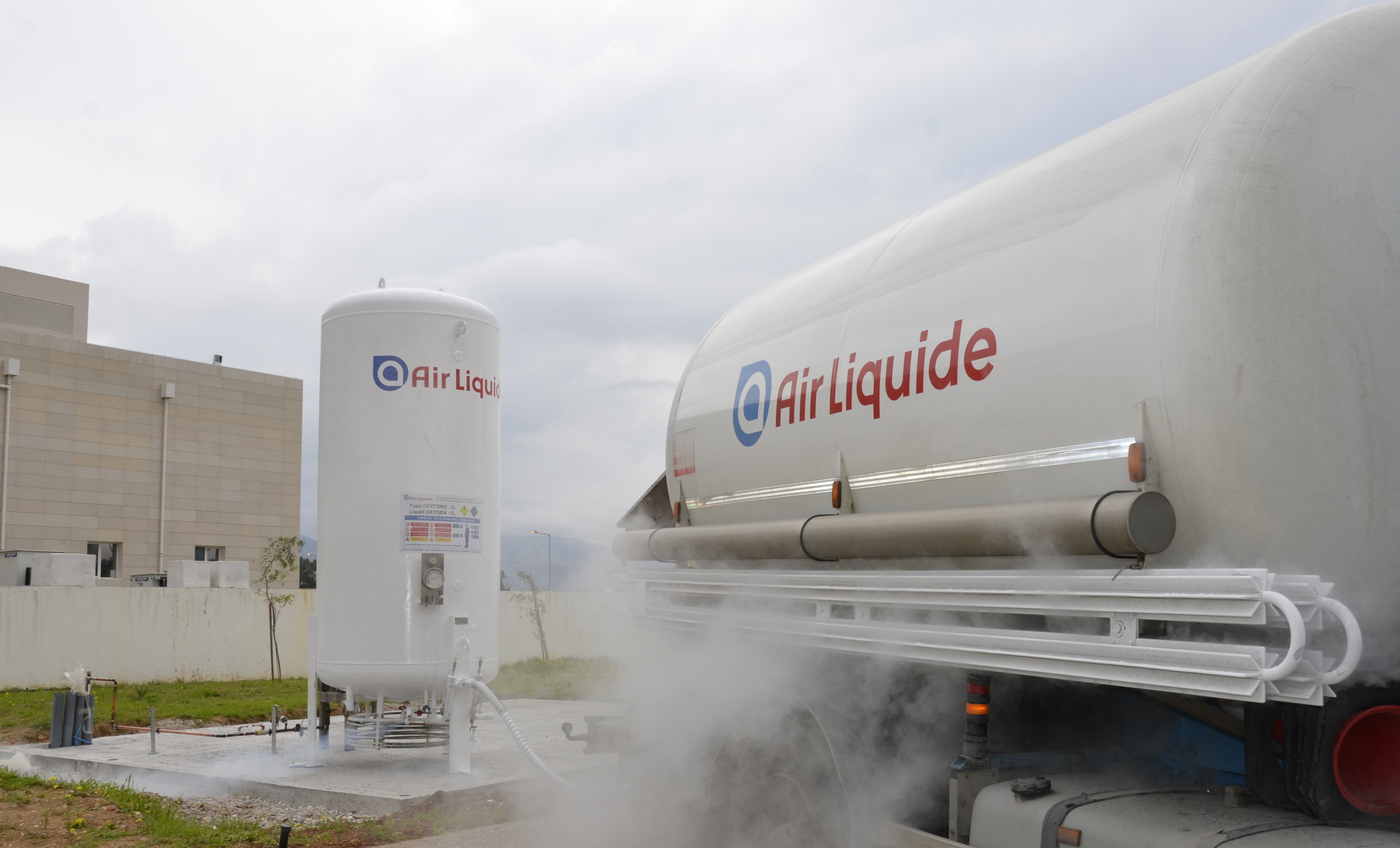 Η Air Liquide Hellas εγκατέστησε δεξαμενή σχεδόν 3.000 λίτρων και εξασφάλισε ιατρικό οξυγόνο για το Νέο Νοσοκομείο Χαλκίδας