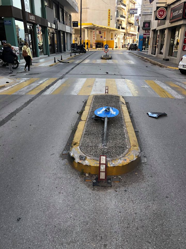 Τροχαίο στη Χαλκίδα-ΙΧ έπεσε επάνω σε νησίδα [photos]