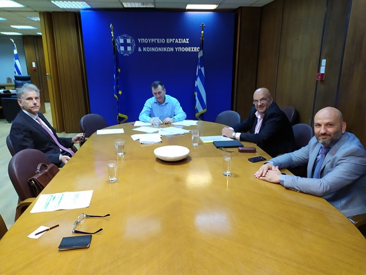 Συνάντηση του Σπύρου Πνευματικού με τον Υπουργό Εργασίας κ Γ. Βρούτση